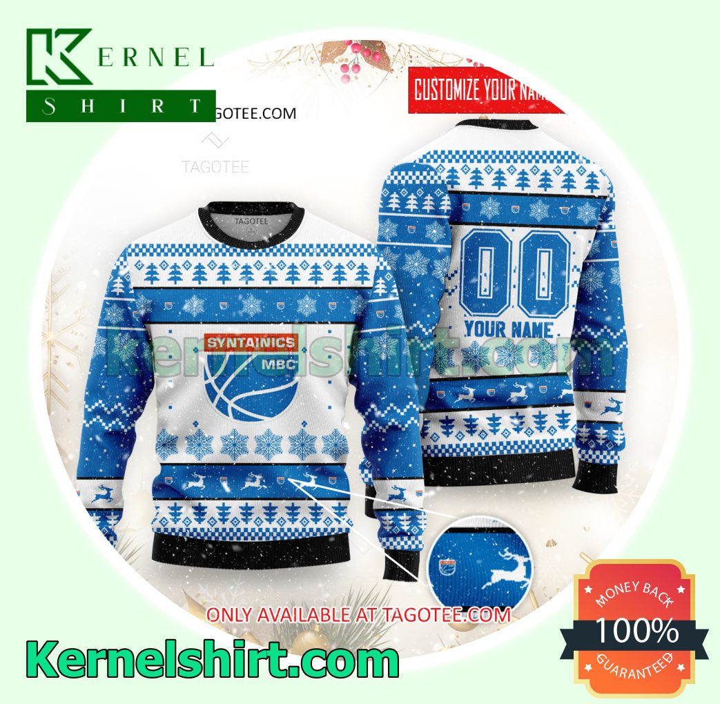 Syntainics MBC Basketball Club Logo Xmas Knit Sweaters