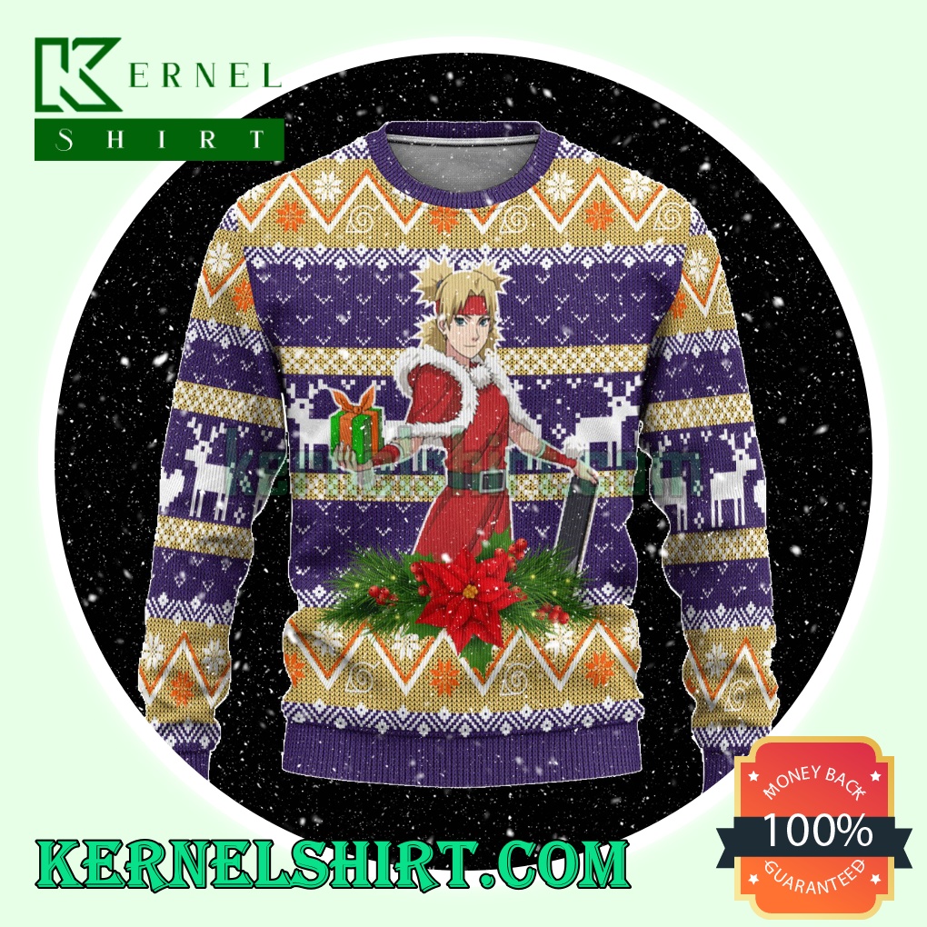 Temari Custom Naruto Anime Xmas Gift Knitting Christmas Sweatshirts