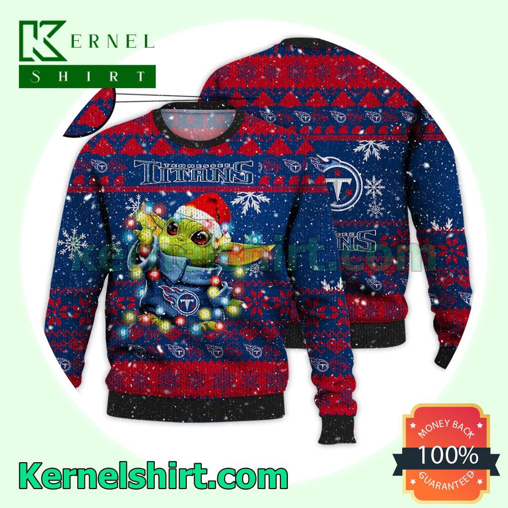 Tennessee Titans Grogu NFL Xmas Knitted Sweater