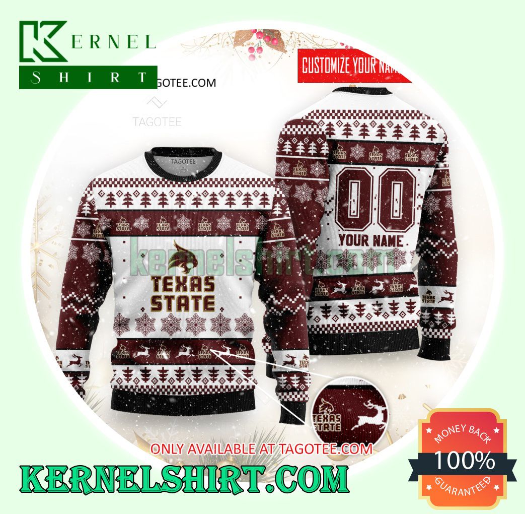 Texas State Bobcats Rugby Club Xmas Knit Sweaters