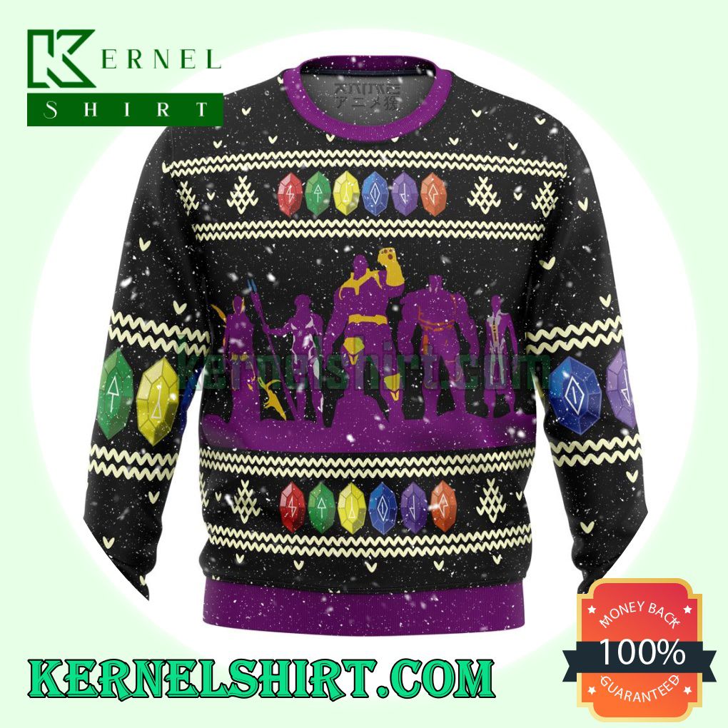 Thanos Infinity Stones Marvel Knitting Christmas Sweatshirts