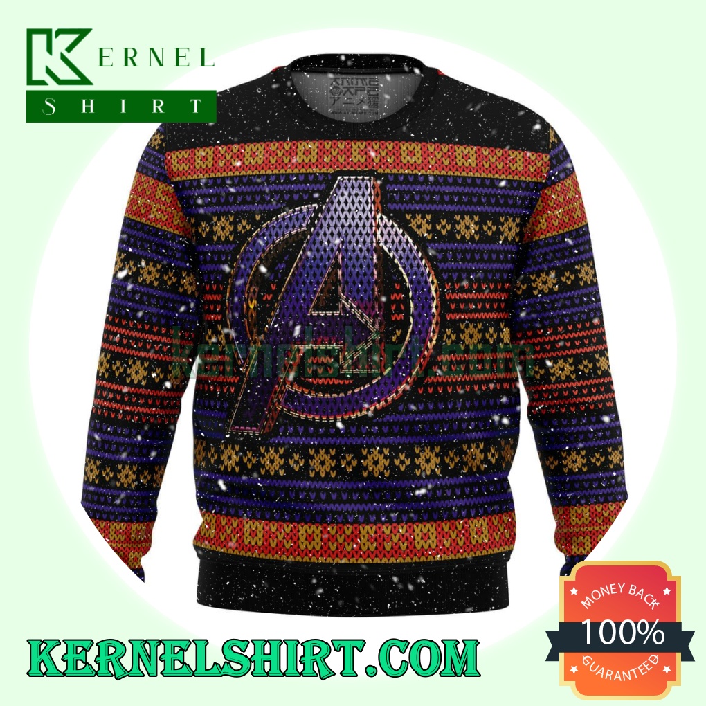 The Avengers Logo Marvel Knitting Christmas Sweatshirts