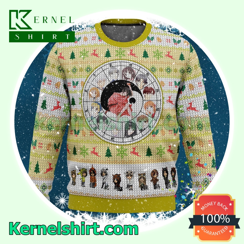 The Chinese Zodiac Fruits Basket Knitted Christmas Jumper