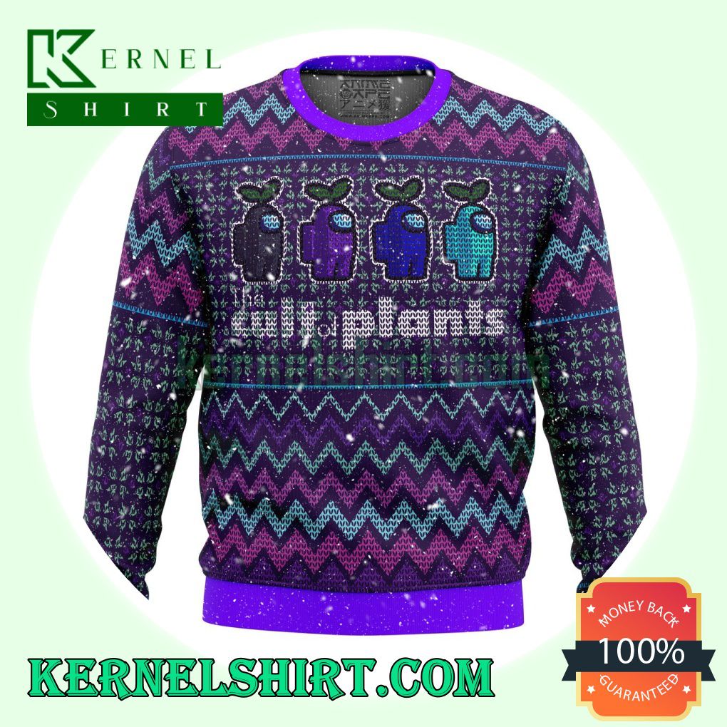 The Cult Of Plants Among Us Knitting Christmas Sweatshirts