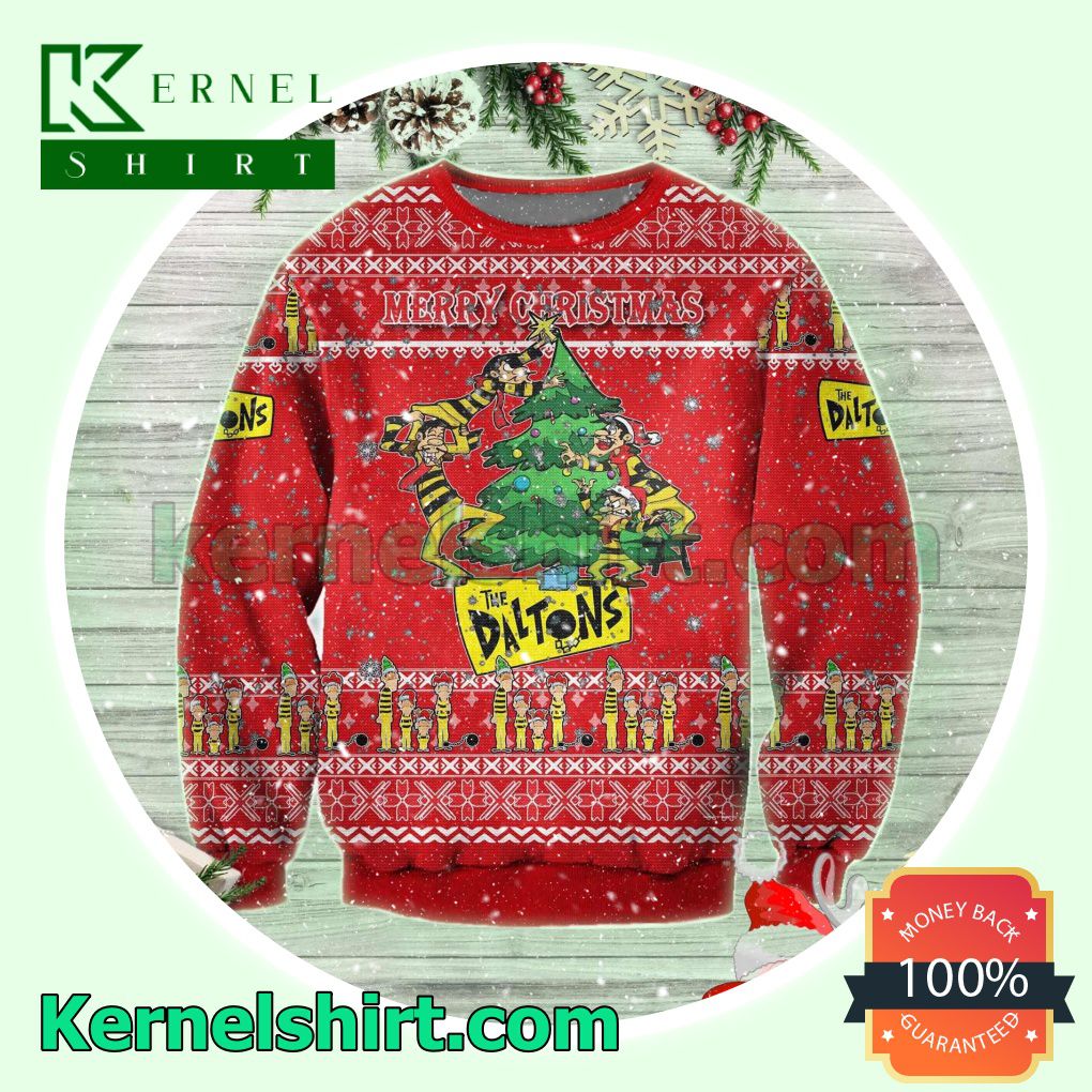 The Dalton Brothers Comedy Cartoon Xmas Knitted Sweaters