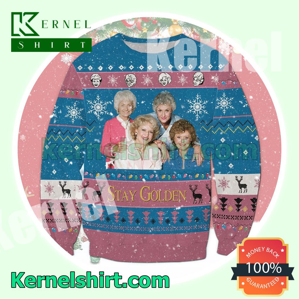 The Golden Girls Stay Golden Snowflake Knitted Christmas Sweatshirts