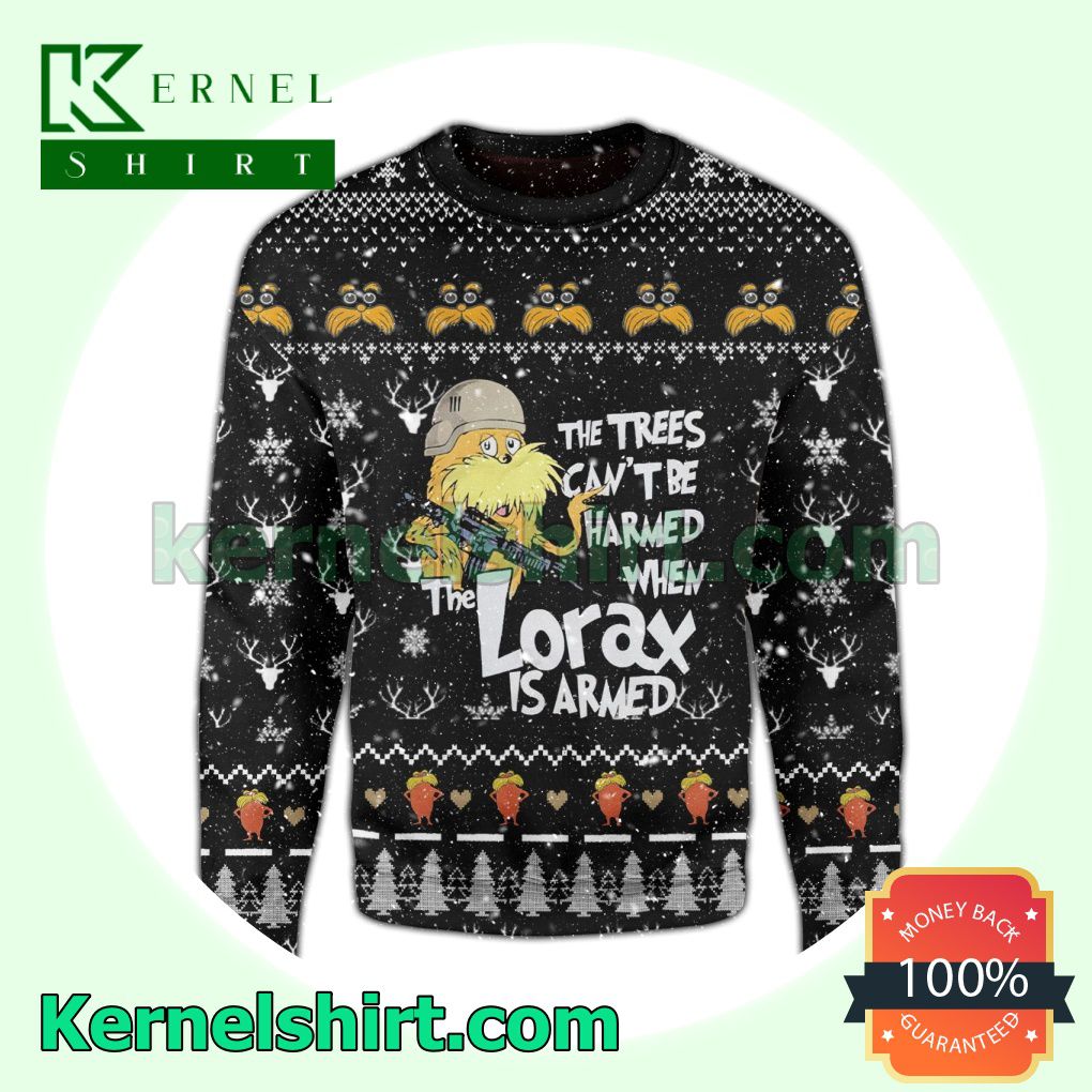 The Lorax The Trees Can't Be Harmed Knitted Christmas Sweatshirts