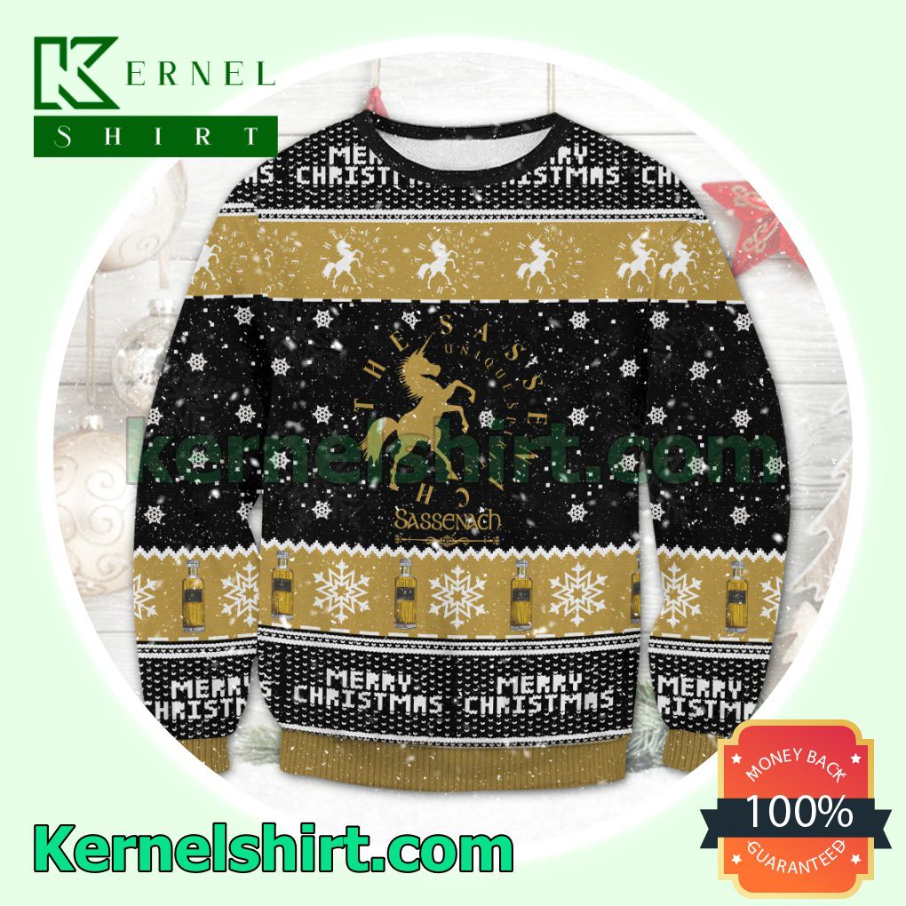 The Sassenach Blended Scotch Whisky Snowflake Knitted Christmas Sweatshirts