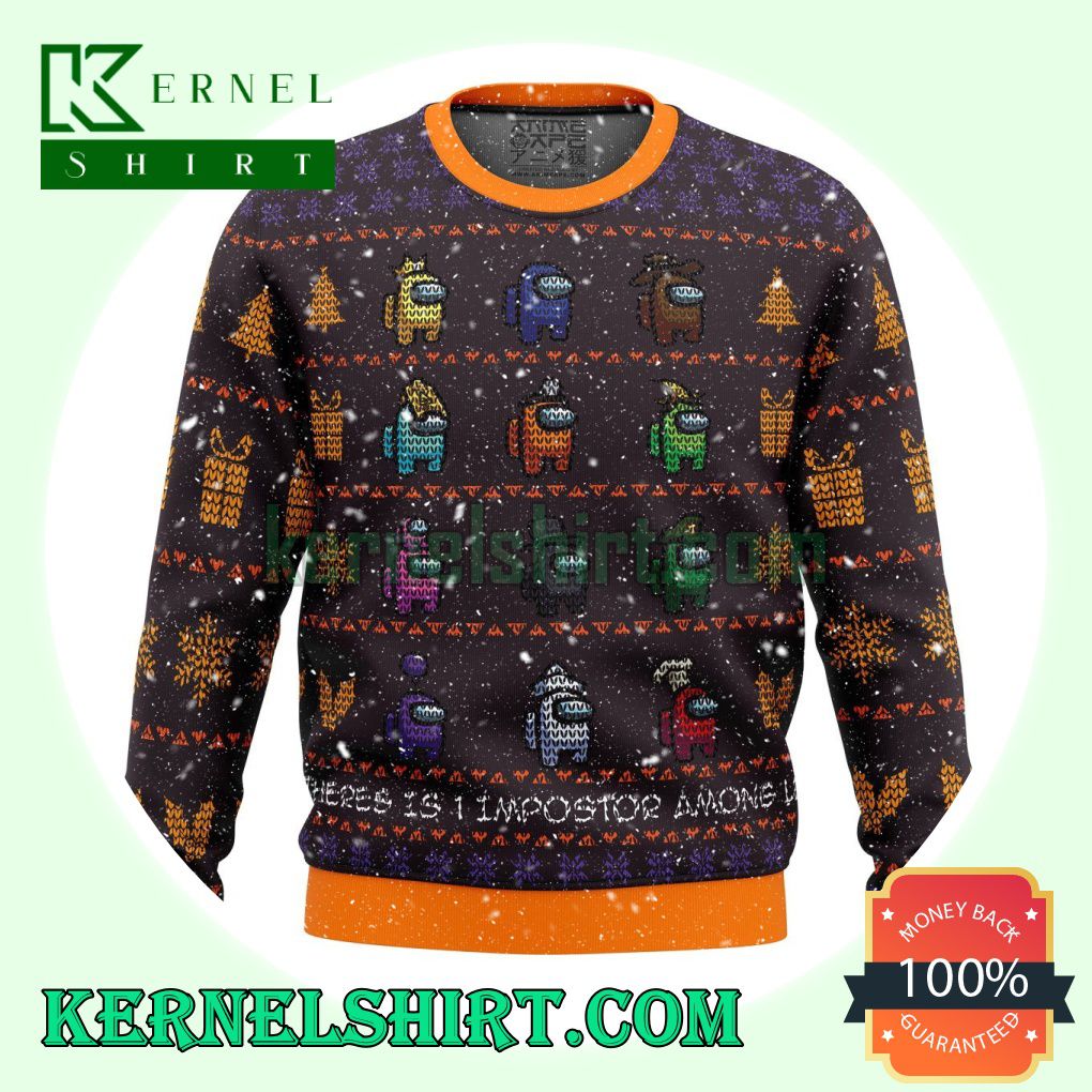 There Is One Impostor Among Us Knitting Christmas Sweatshirts