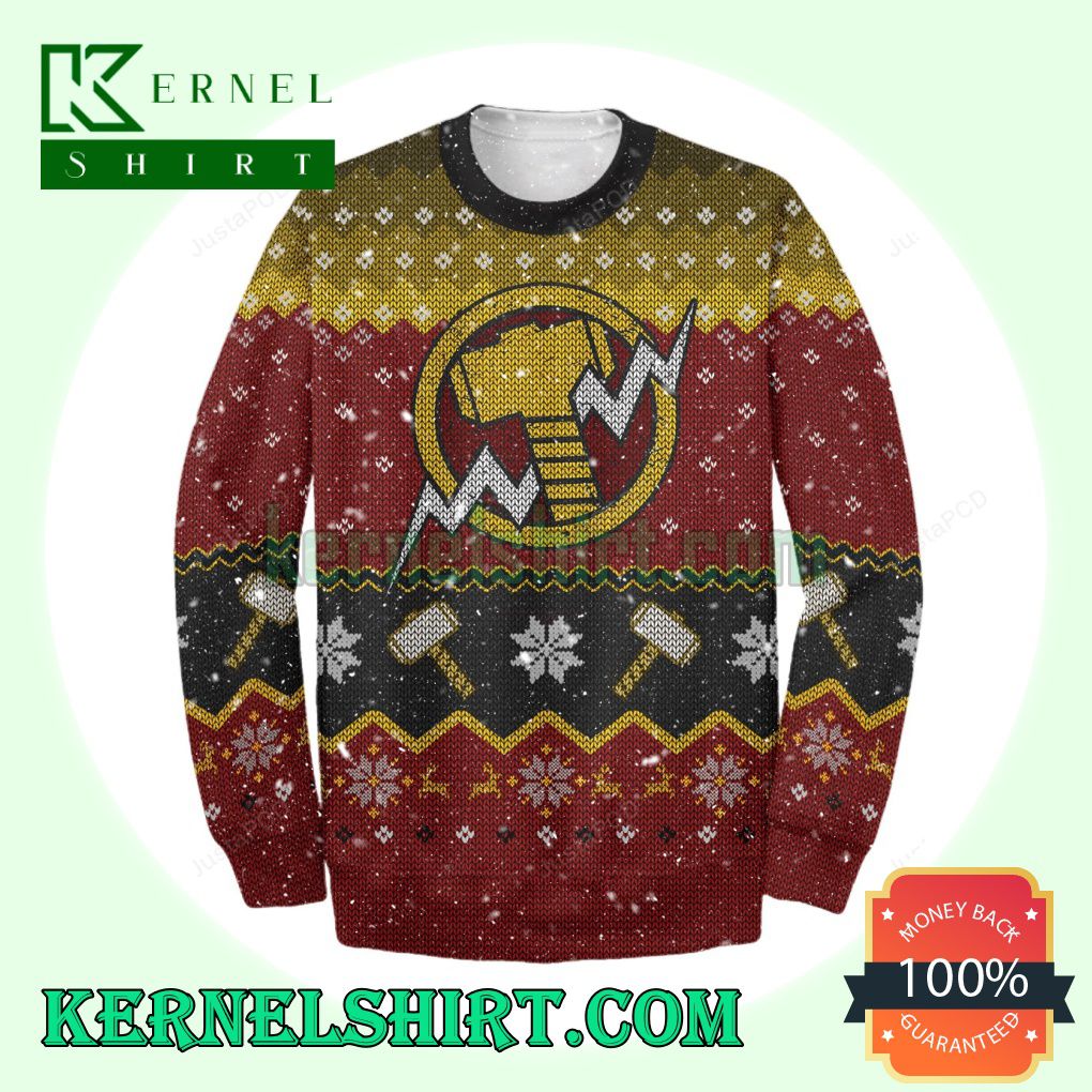 Thor God Of Thunder Hammer Marvel Christmas Sweatshirts