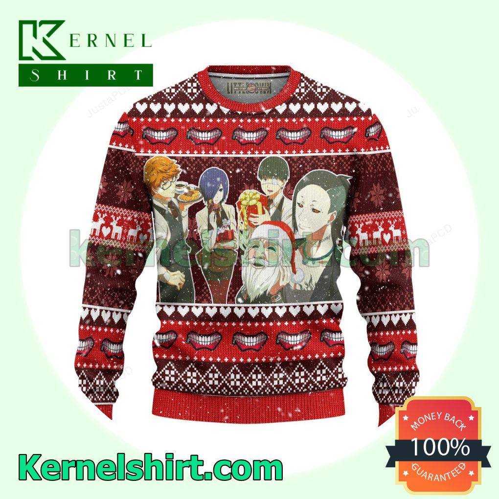 Tokyo Ghoul Characters Manga Anime Xmas Christmas Sweatshirts