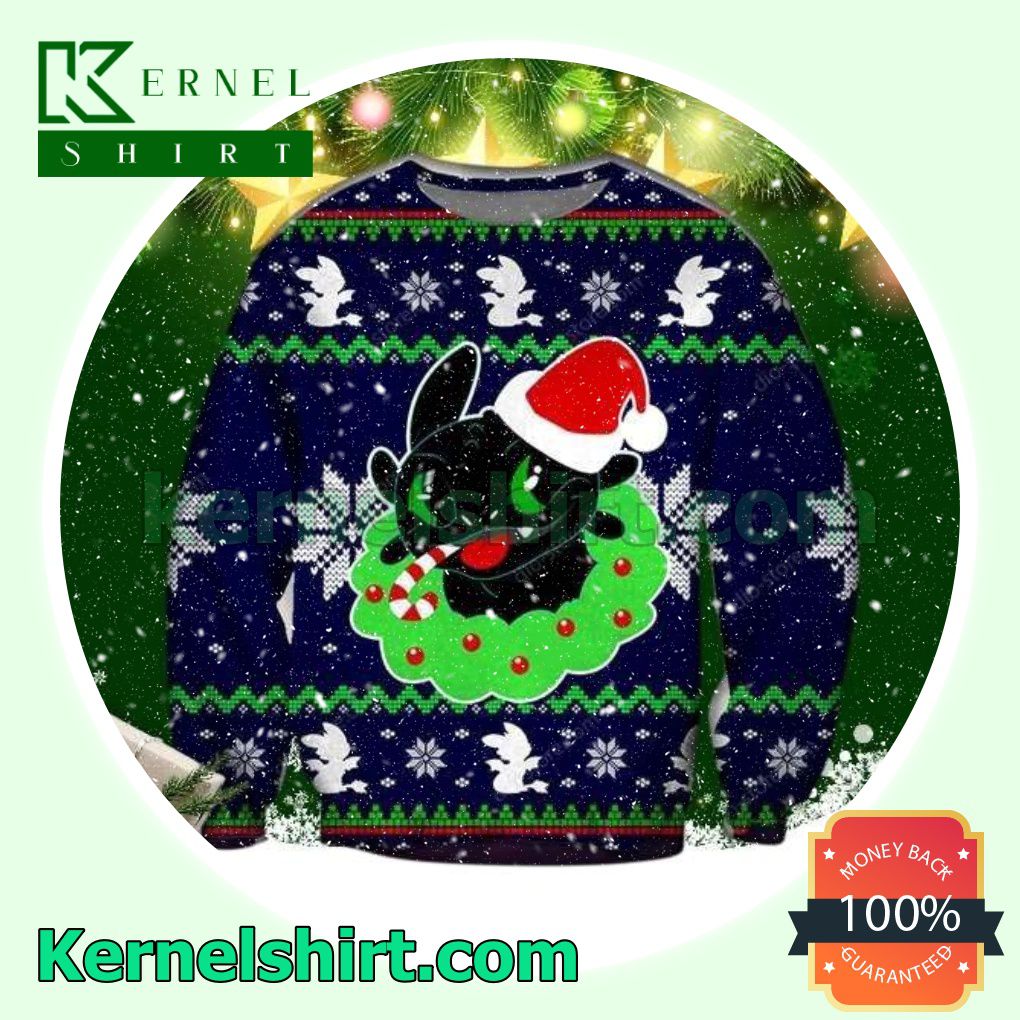 Toothless Xmas Wreath How To Train Your Dragon Xmas Knitted Sweaters