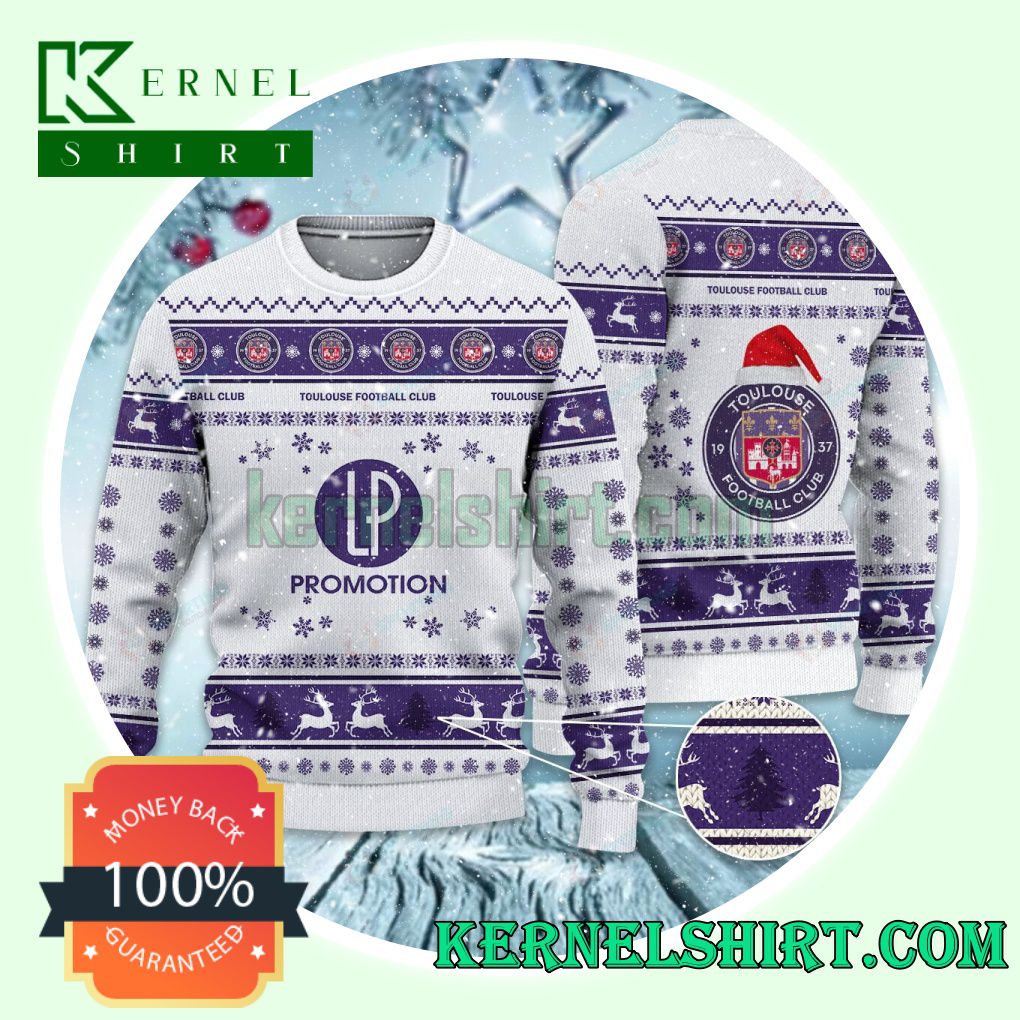 Toulouse Football Club Club Snowflake Xmas Knit Sweaters