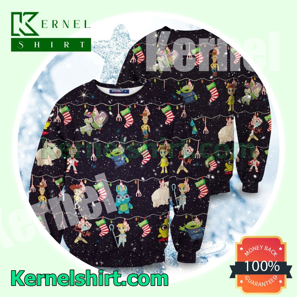 Toy Story Ornaments Knitted Christmas Sweatshirts