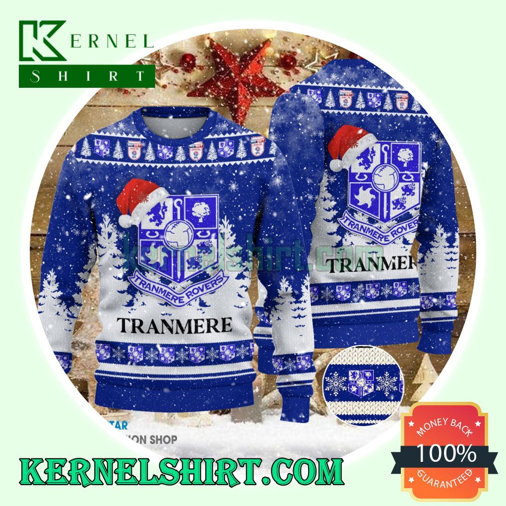 Tranmere Rovers Club Santa Hat Xmas Knit Sweaters