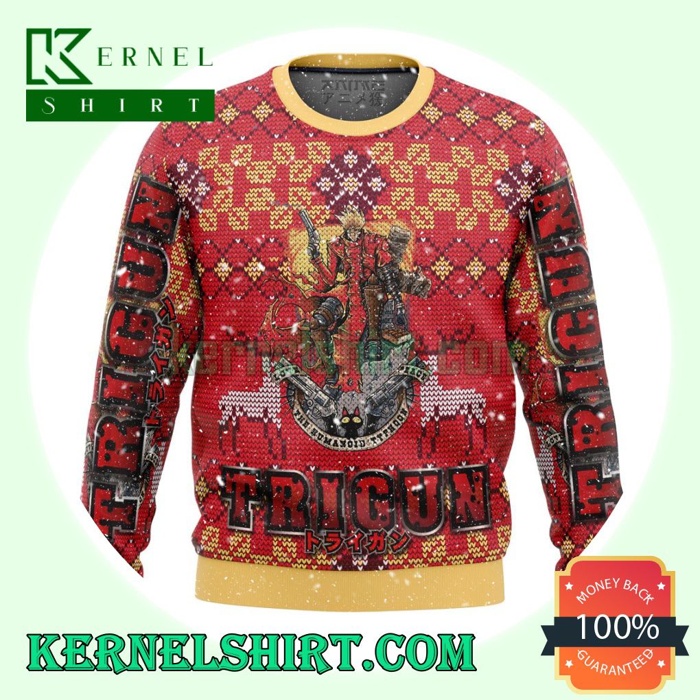 Trigun Anime Knitting Christmas Sweatshirts