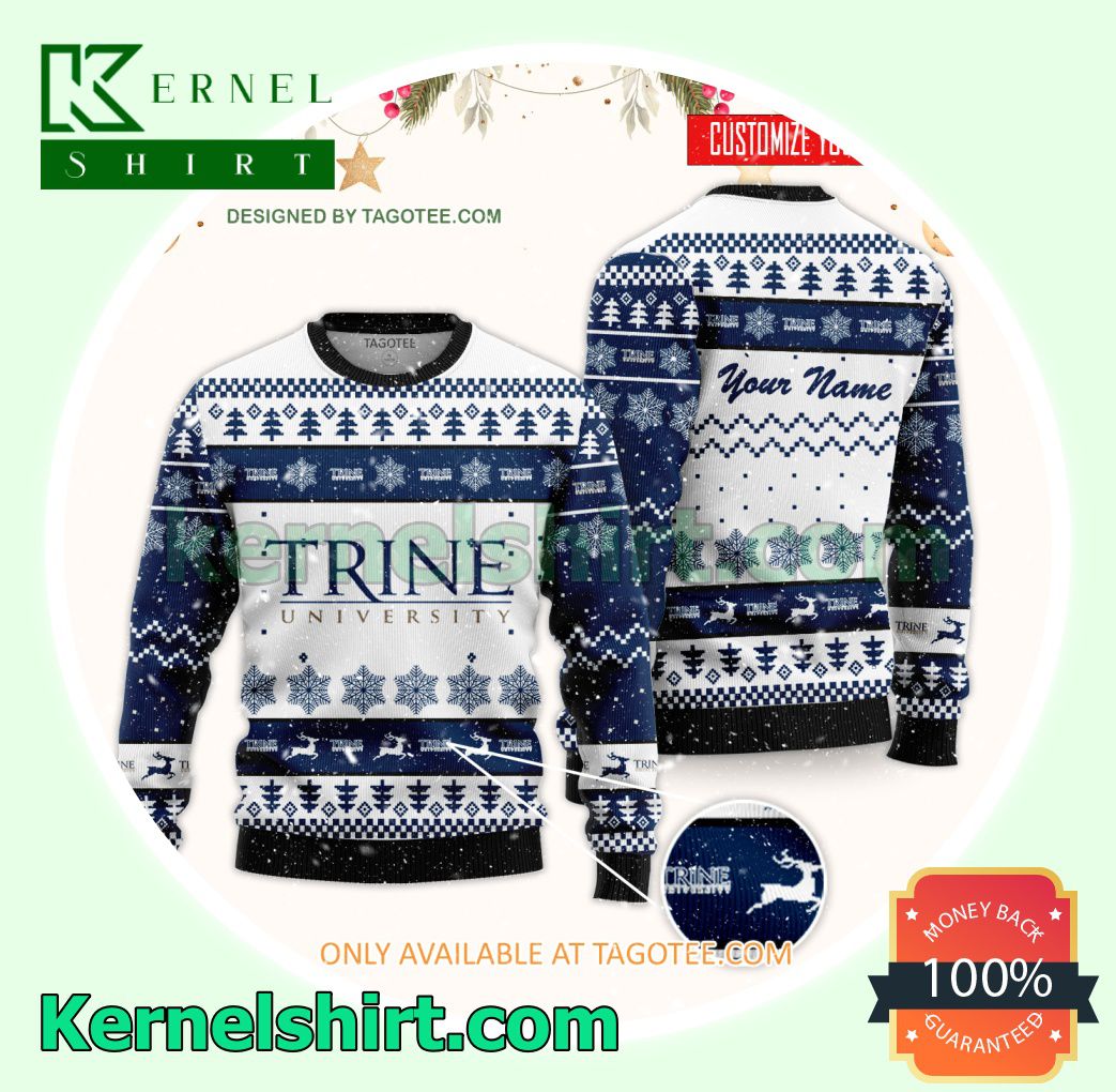 Trine University Logo Xmas Knit Jumper Sweaters