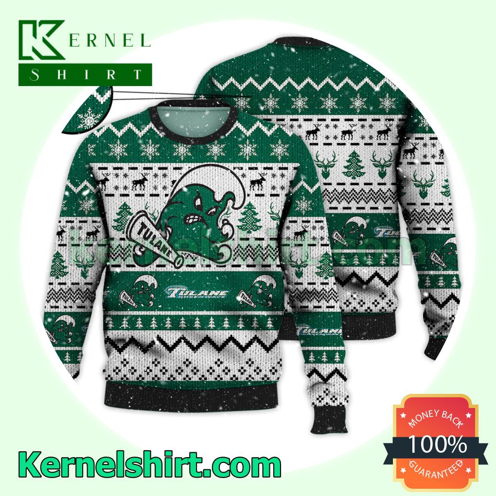 Tulane Green Wave NCAA Funny Knitted Christmas Jumper