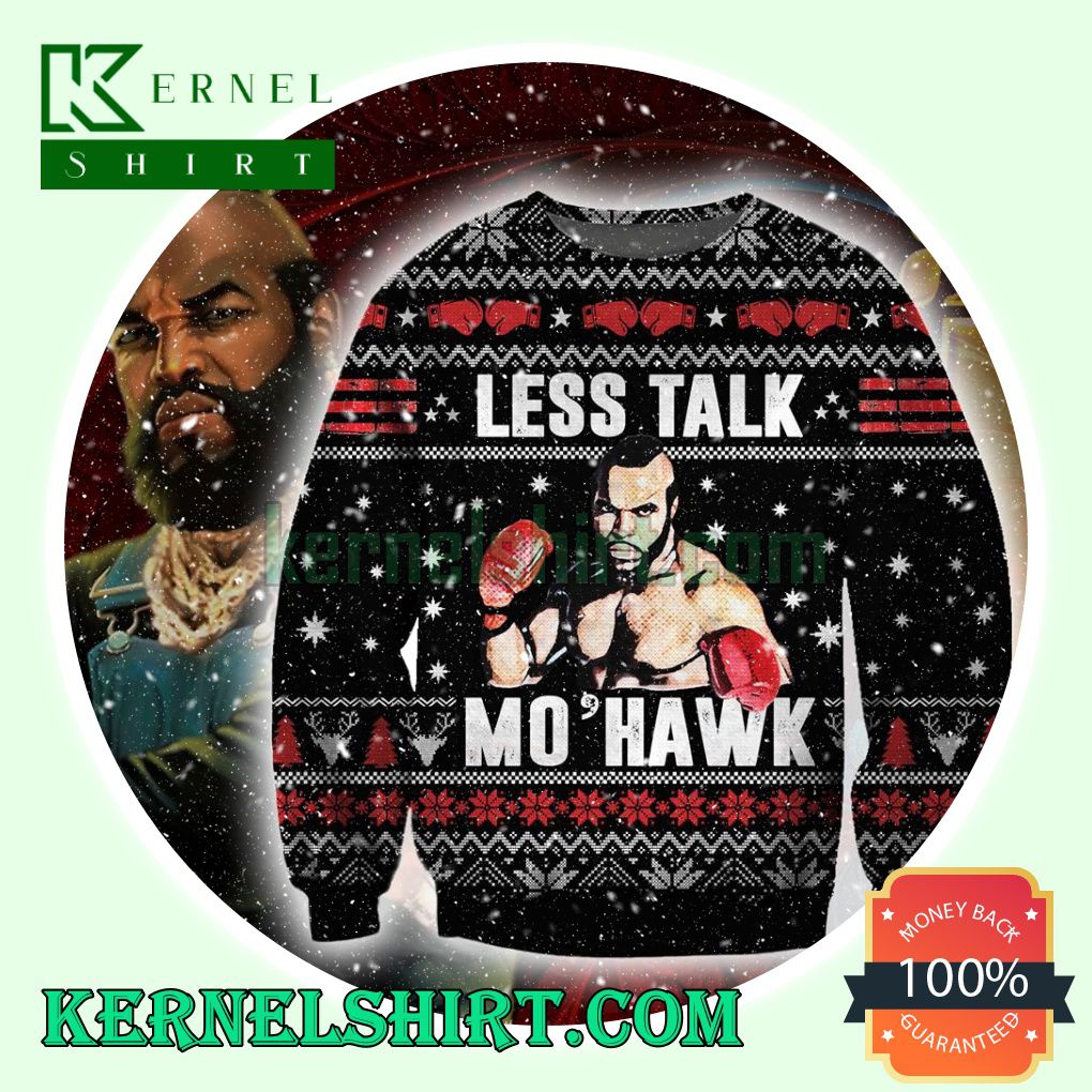 Tyson The Movie Michael Gerard Mike Tyson Less Talk Mo'hawk Knitting Christmas Sweatshirts