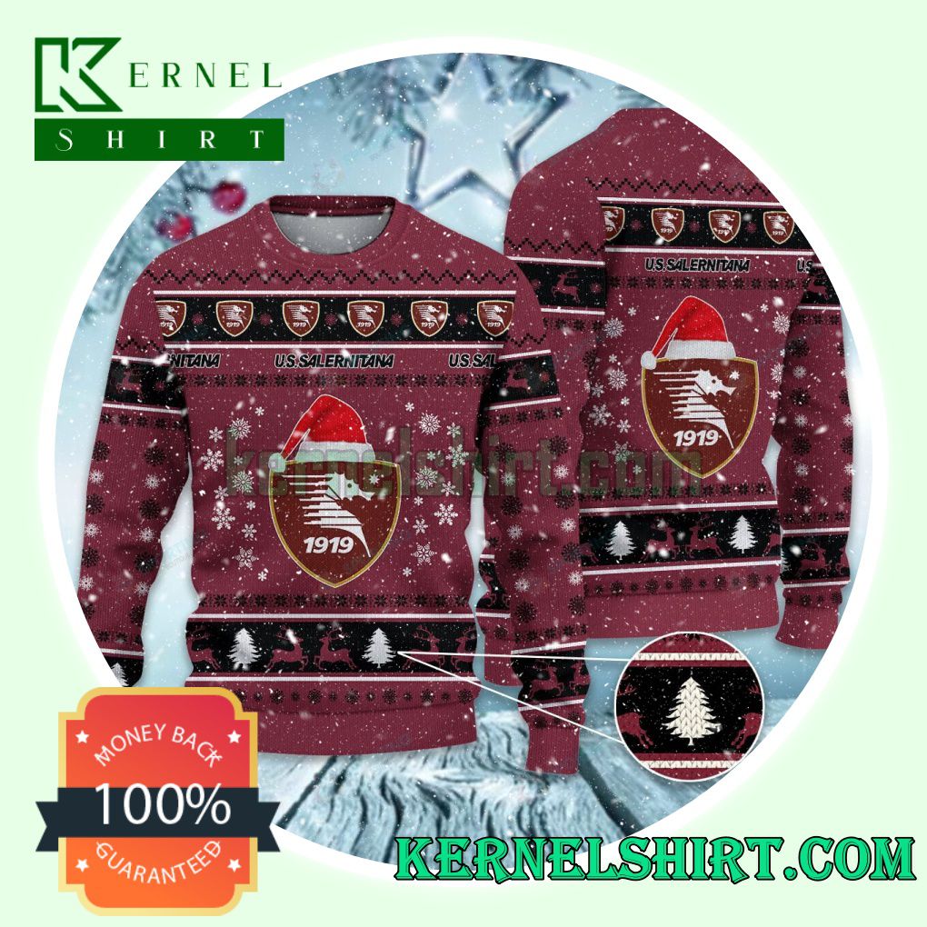 U.S. Salernitana 1919 Club Snowflake Xmas Knit Sweaters