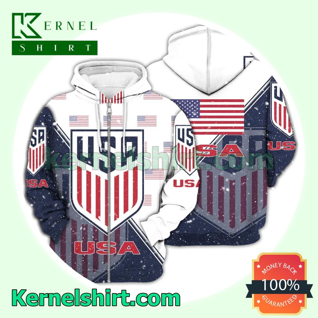 USA National Logo Soccer Fan Hawaiian Shirt Sweatshirt a