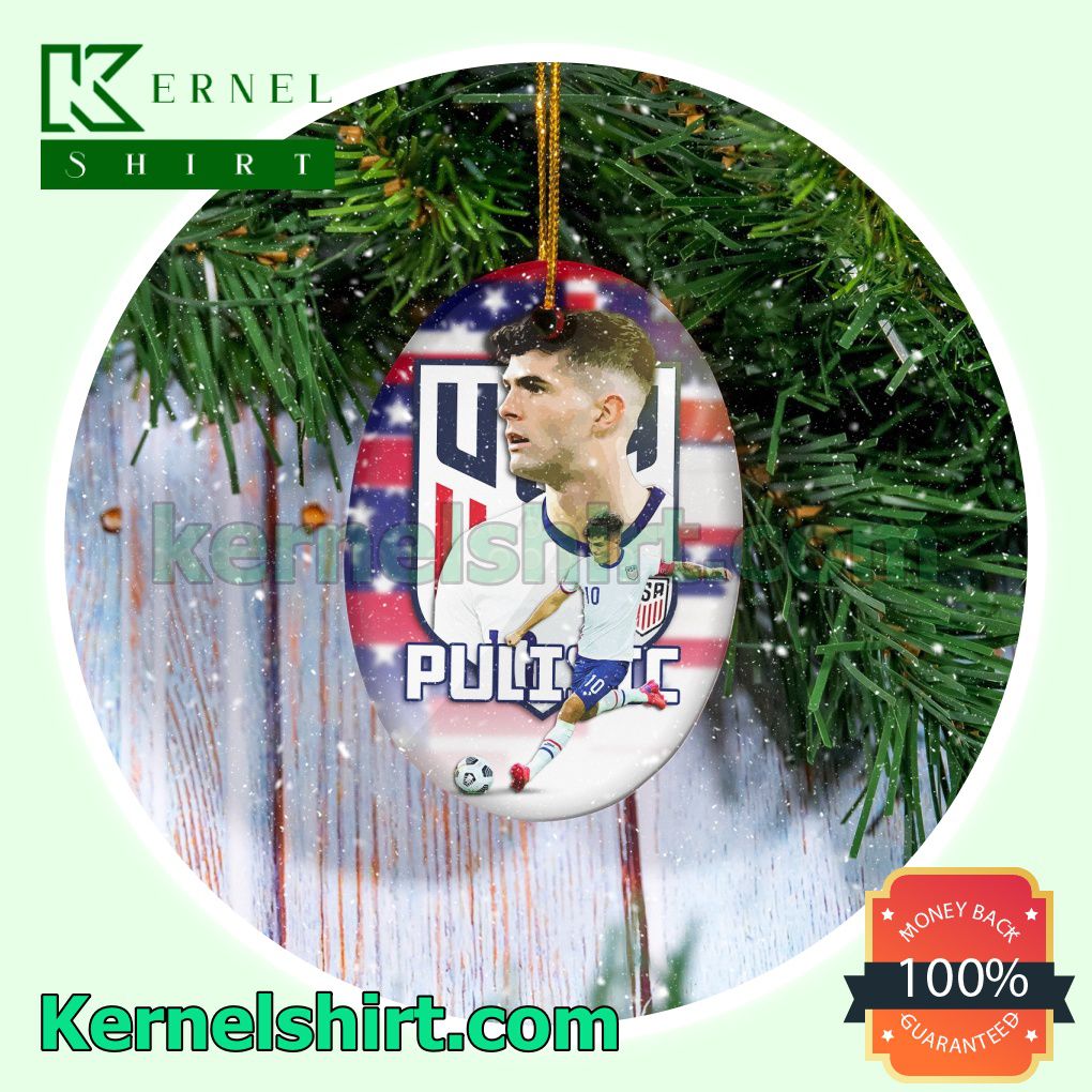 USMNT - Christian Pulisic Fan Holiday Ornaments