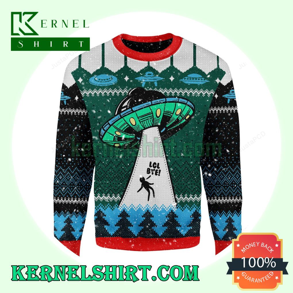 Ufo Lol Bye Knitting Christmas Sweatshirts