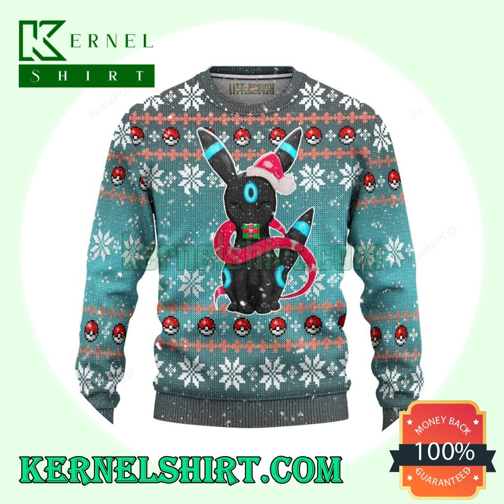 Umbreon Pokemon Anime Manga Knitting Christmas Sweatshirts