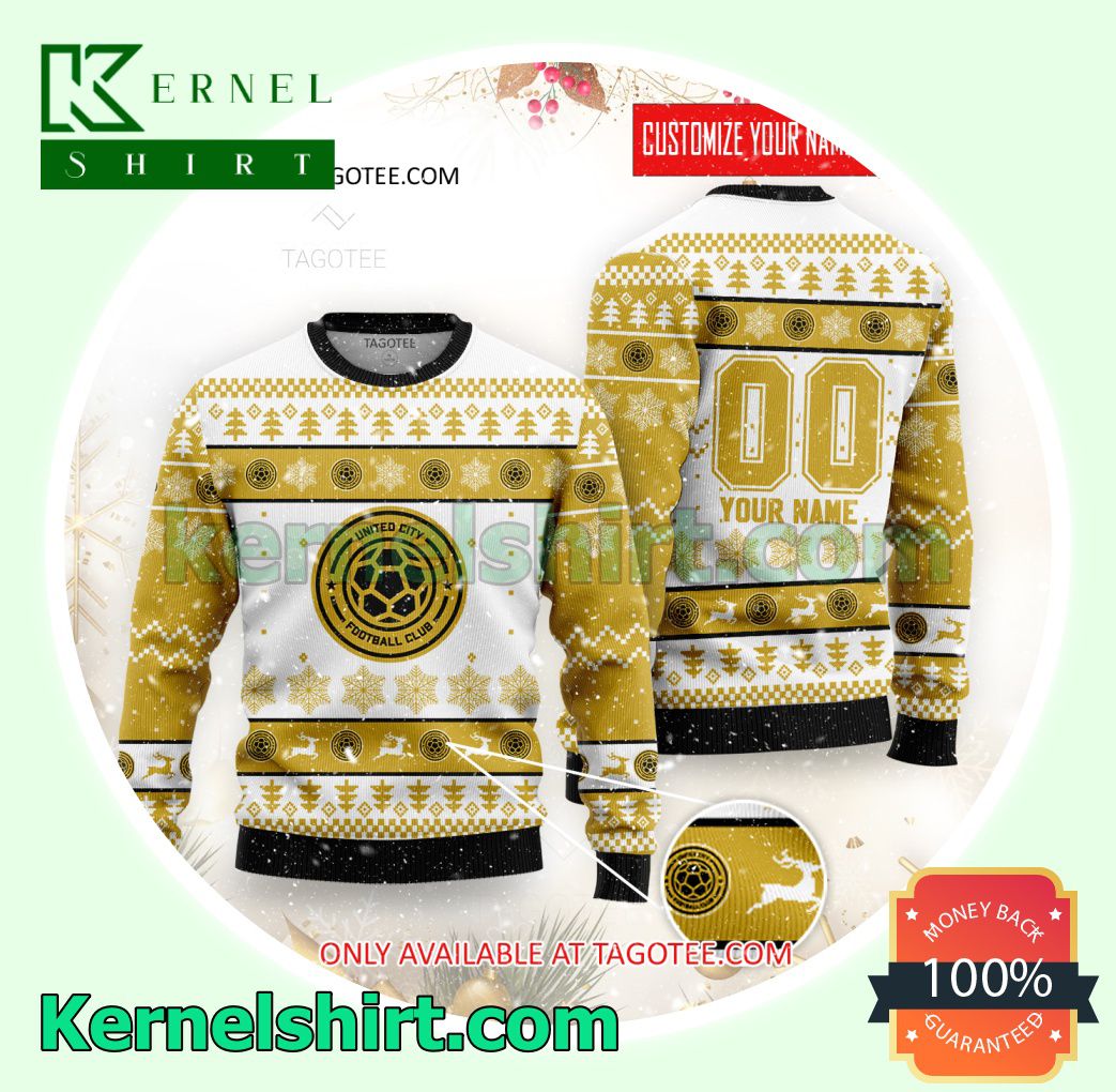 United City FC Logo Xmas Knit Sweaters