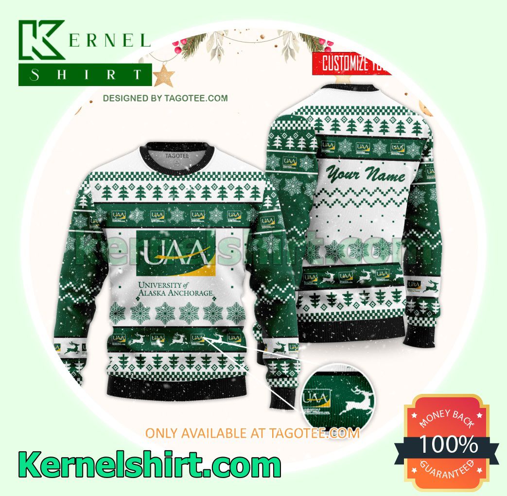 University of Alaska Anchorage Logo Xmas Knit Jumper Sweaters