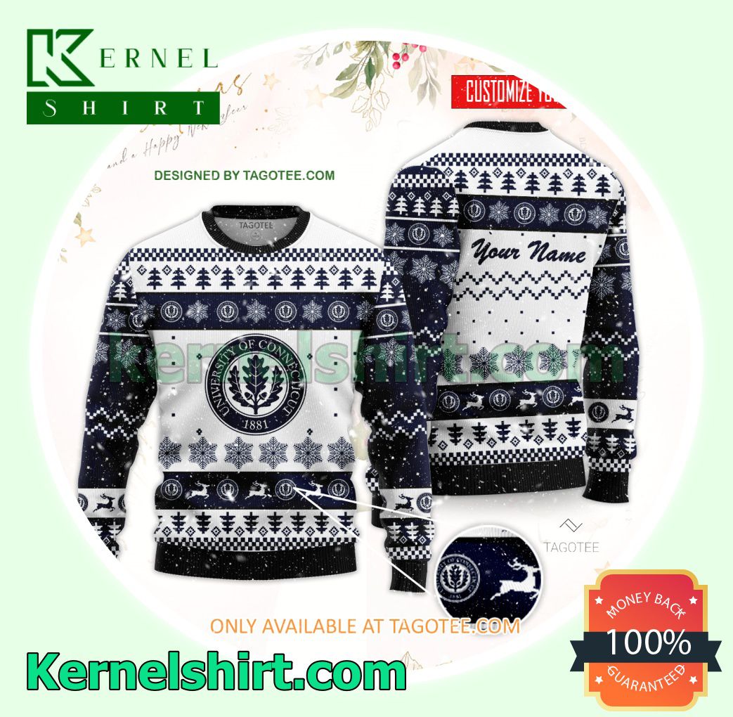 University of Connecticut-Hartford Campus Logo Xmas Knit Jumper Sweaters