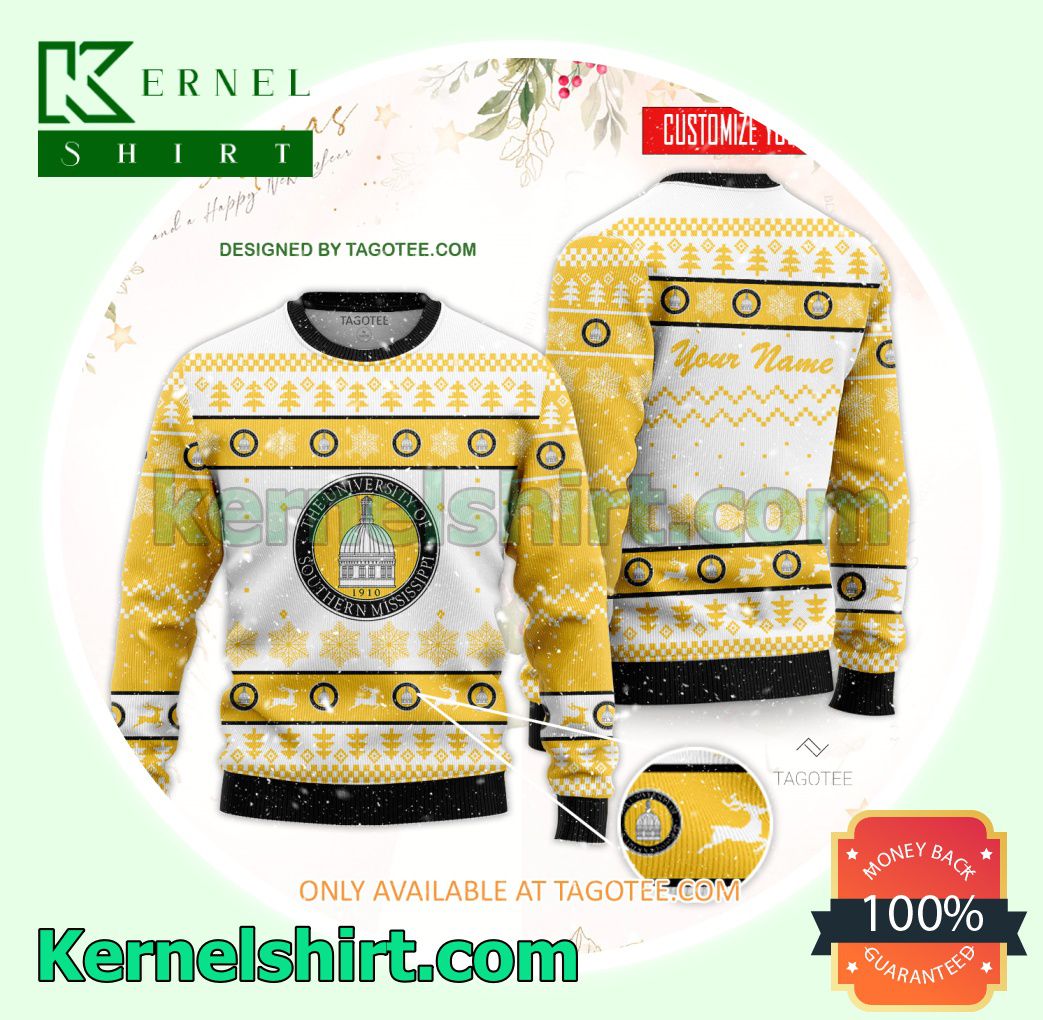 University of Southern Mississippi Logo Xmas Knit Jumper Sweaters