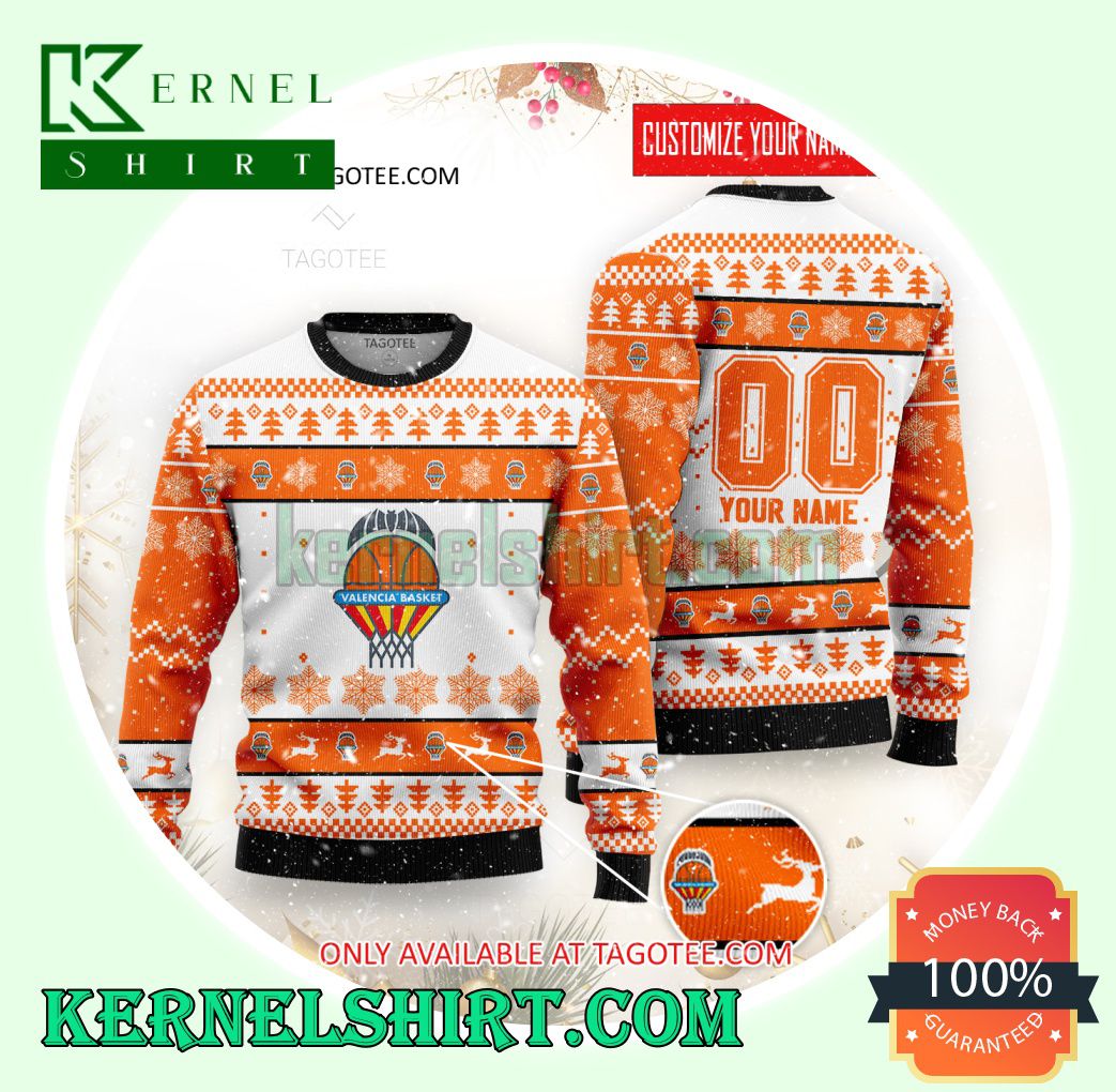 Valencia Basket Logo Xmas Knit Sweaters