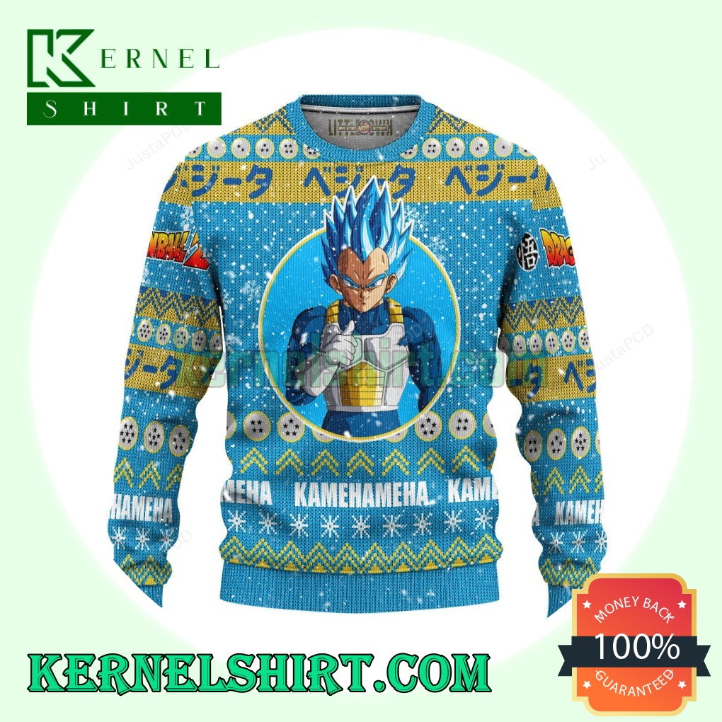 Vegeta Dragon Ball Z Anime Manga Knitting Christmas Sweatshirts