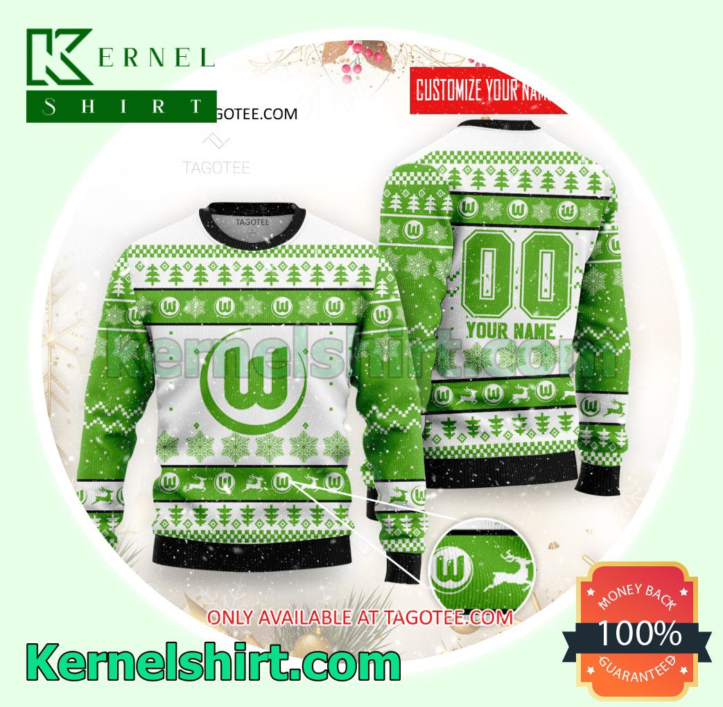 VfL Wolfsburg Logo Xmas Knit Sweaters