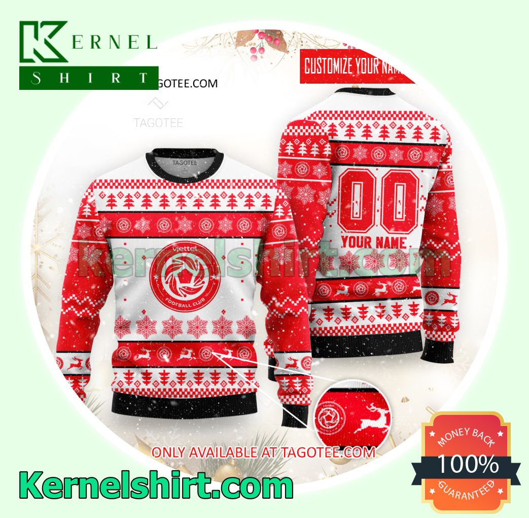 Viettel FC Logo Xmas Knit Sweaters