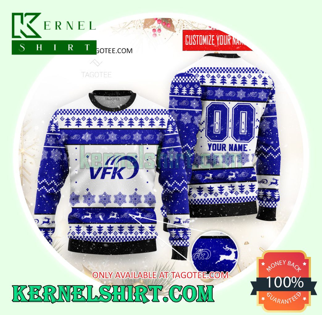 Vindbjart FK Logo Xmas Knit Sweaters