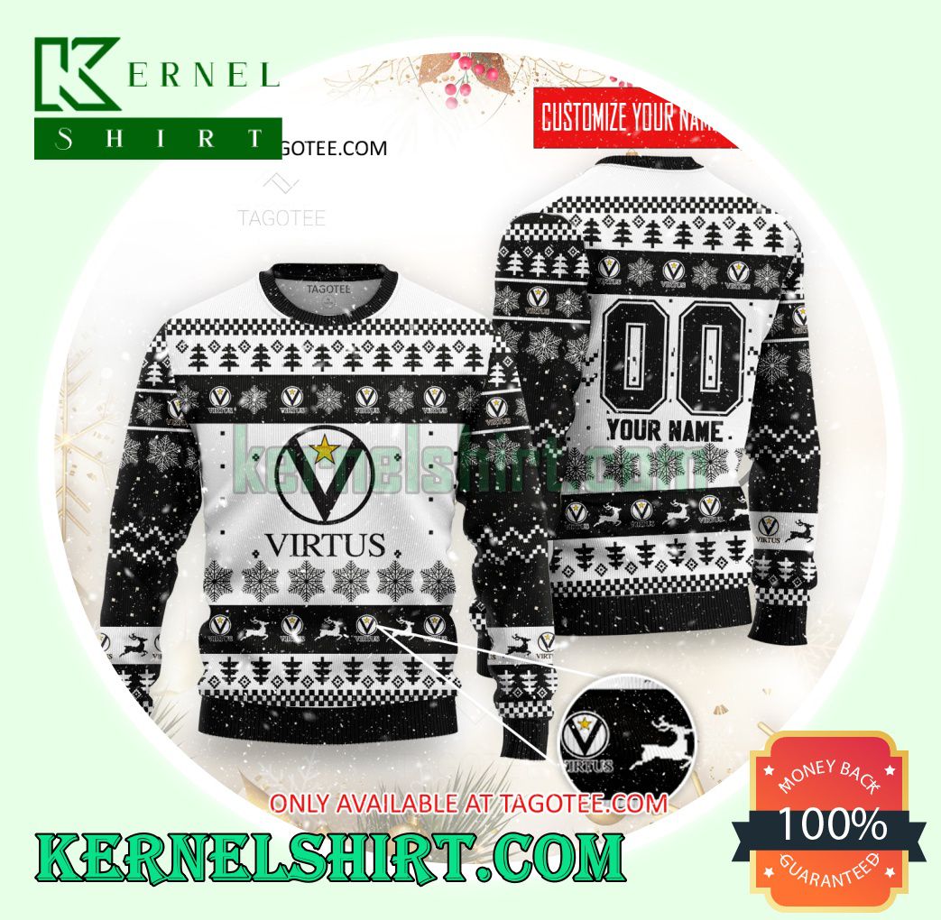 Virtus Bologna Logo Xmas Knit Sweaters