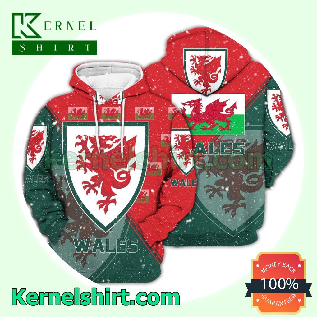 Wales National Logo Soccer Fan Hawaiian Shirt Sweatshirt