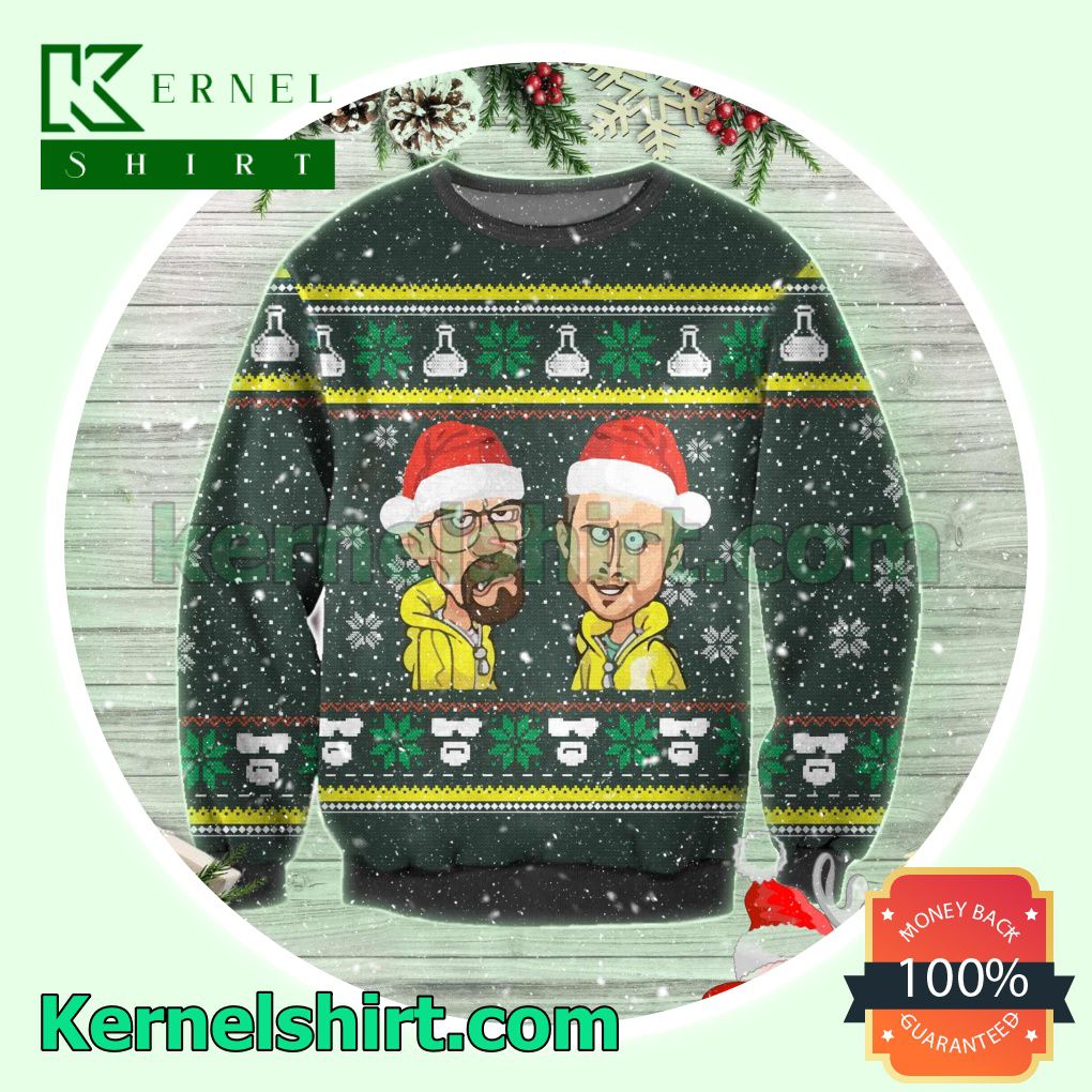 Walter White Gus Fring Breaking Bad Poster Xmas Knitted Sweaters