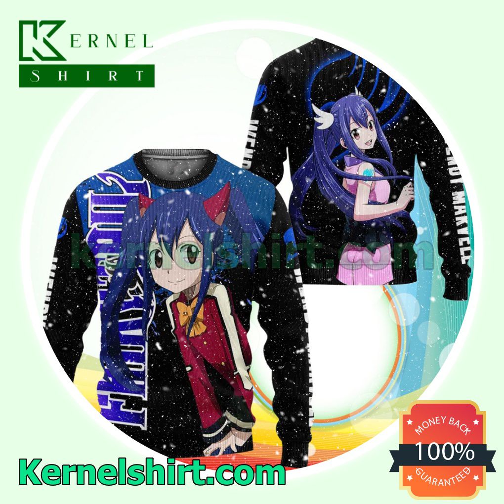 Wendy Marvell Fairy Tail Manga Anime Xmas Christmas Sweatshirts