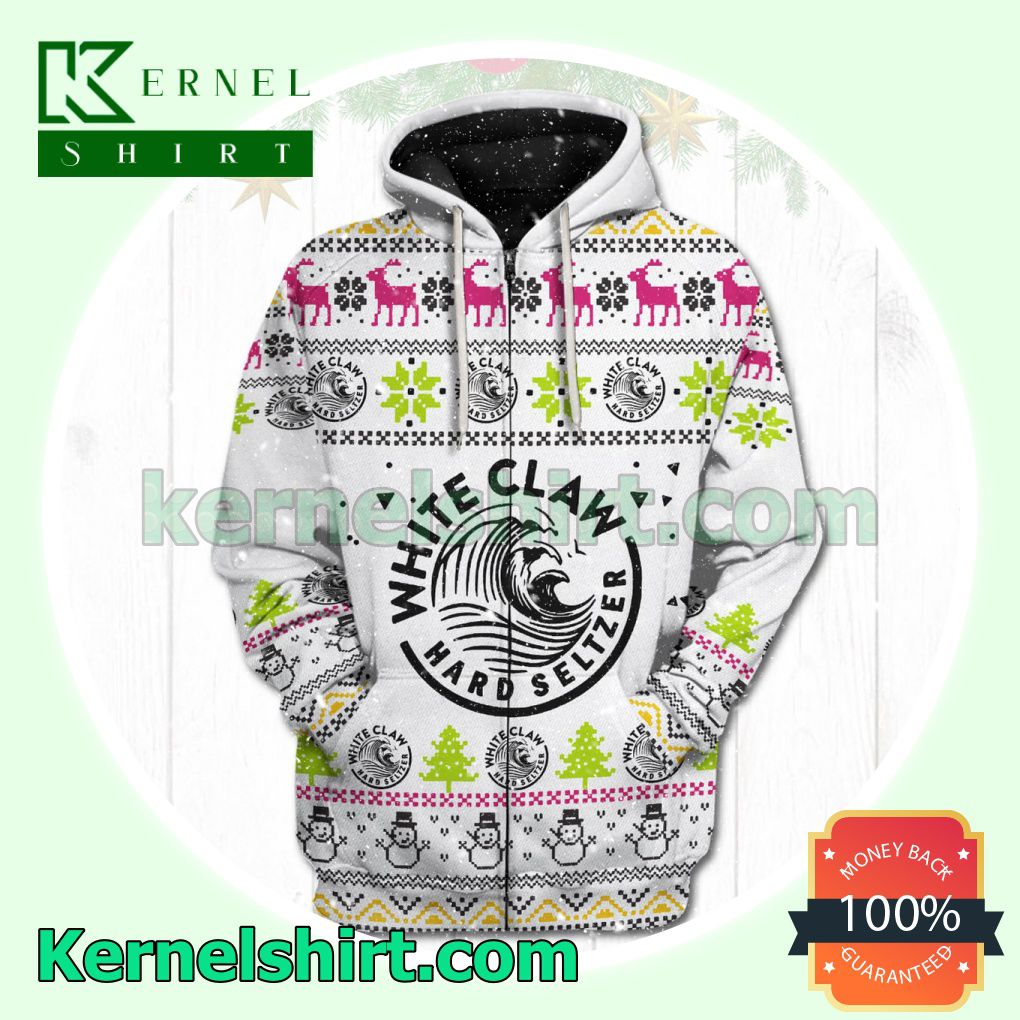 White Claw Xmas Ugly Hoodie Jacket