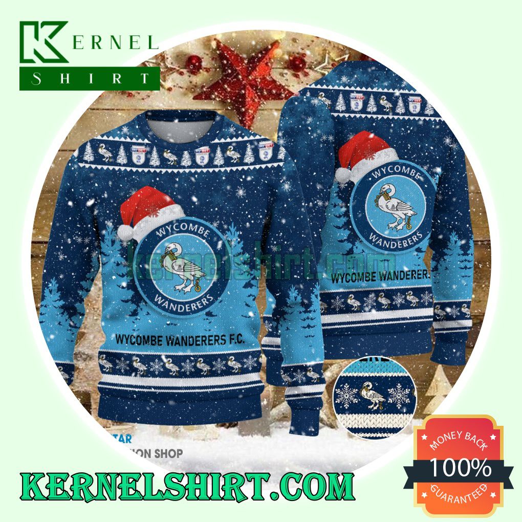 Wycombe Wanderers Club Santa Hat Xmas Knit Sweaters