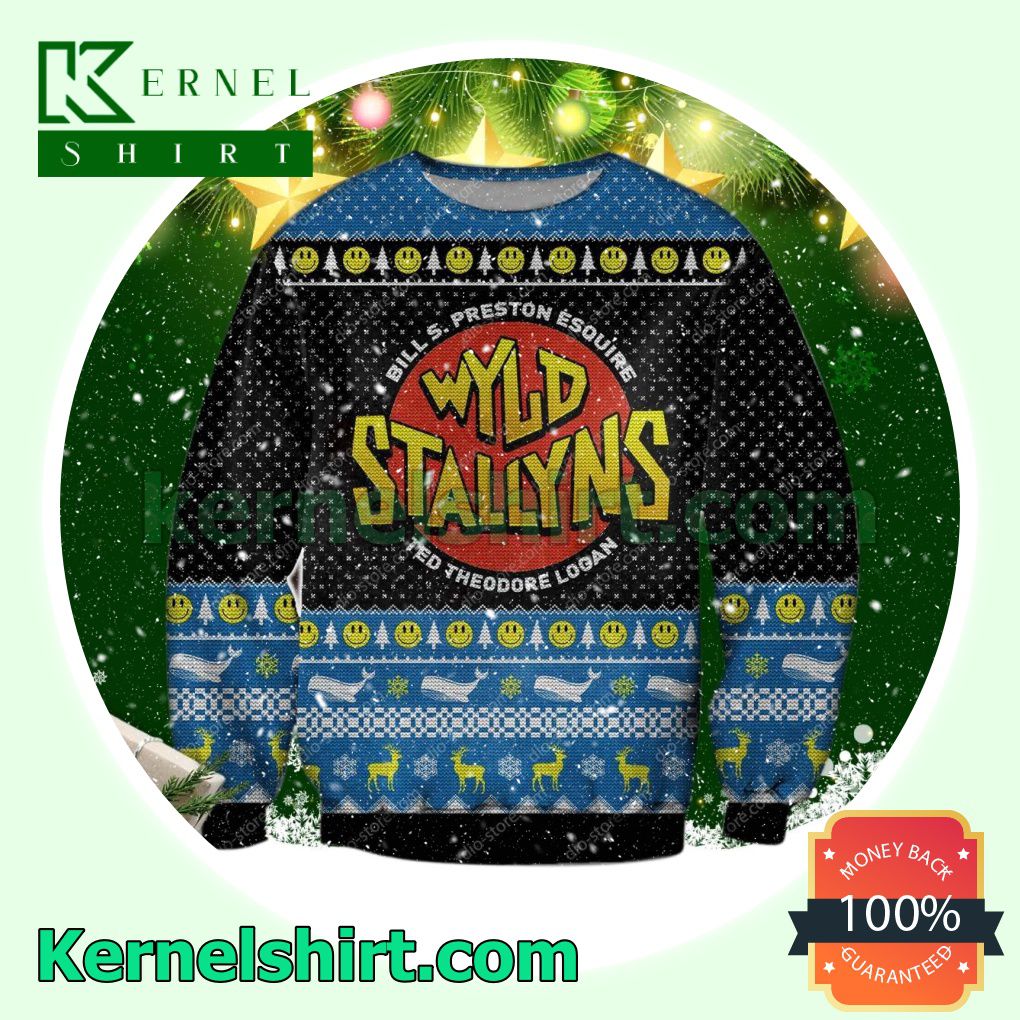 Wyld Stallyns Bill And Ted's Excellent Adventure Xmas Knitted Sweaters