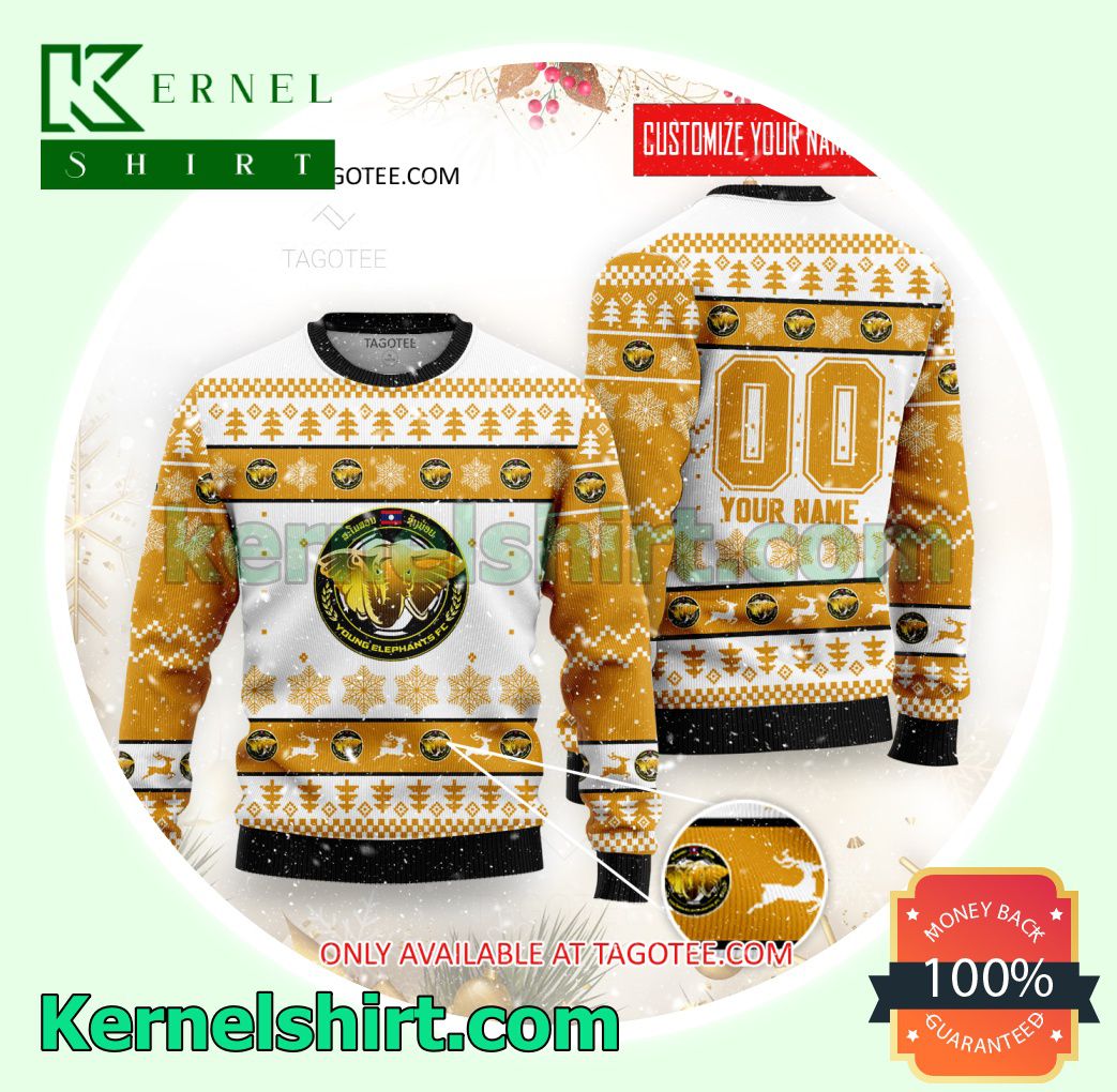 Young Elephant FC Logo Xmas Knit Sweaters