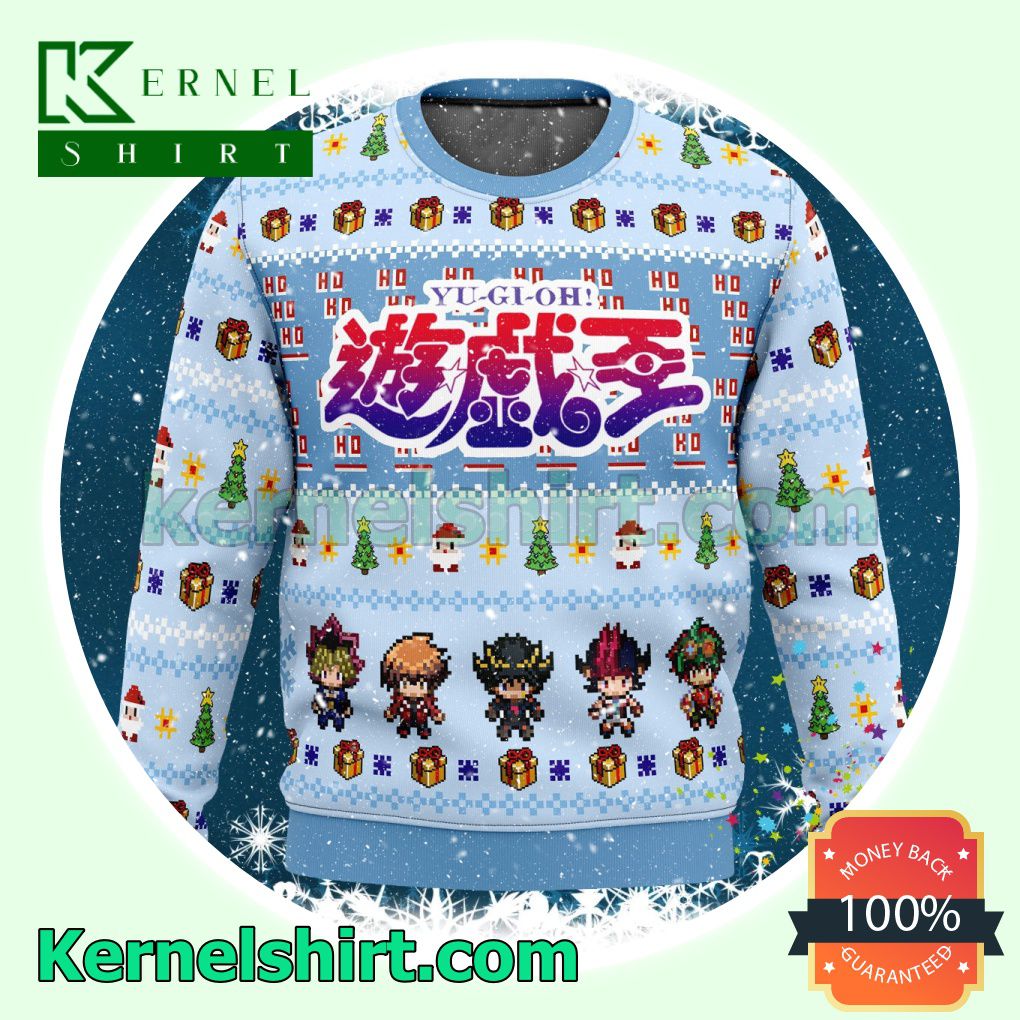 Yu-Gi-Oh! Character Sprites Manga Animeugly Xmas Christmas Sweatshirts