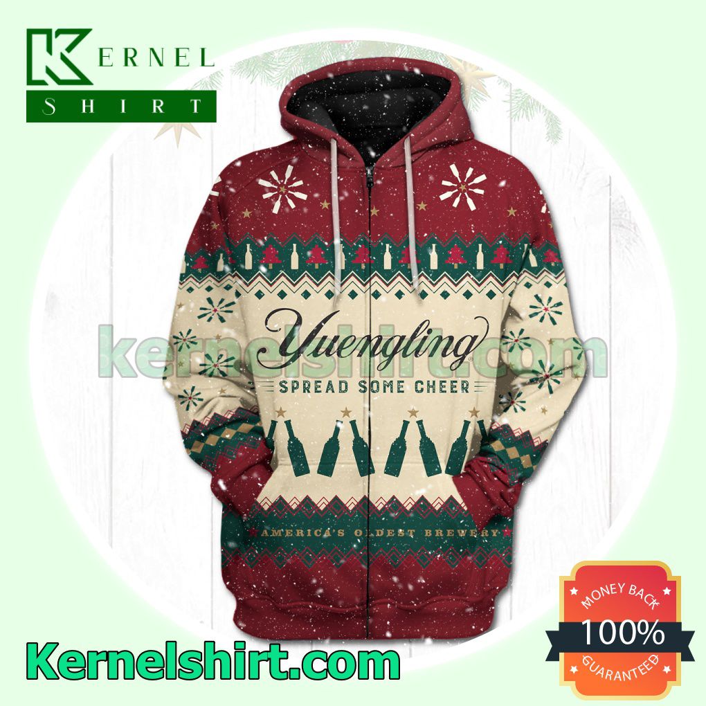 Yuengling Xmas Ugly Hoodie Jacket