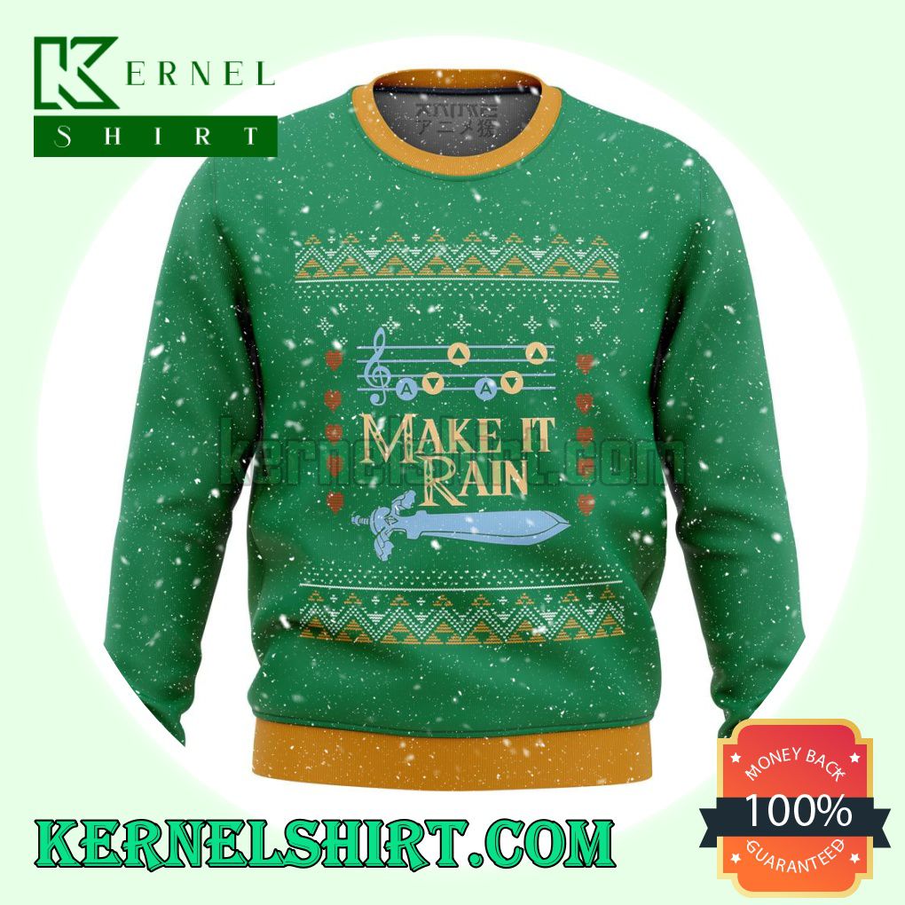 Zelda Make It Rain Premium Knitting Christmas Sweatshirts