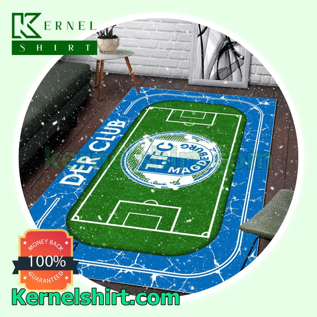 1. FC Magdeburg Fan Rectangle Rug a