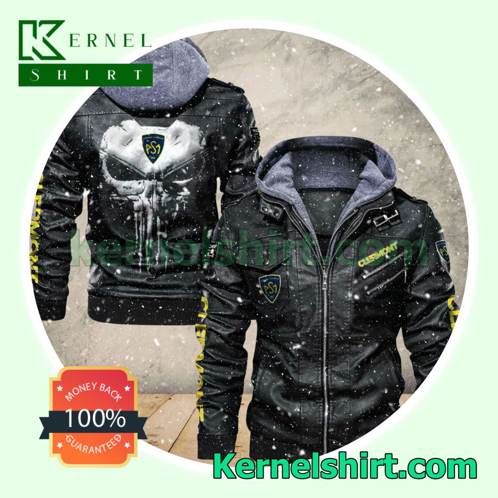 ASM Clermont Auvergne Leather Bomber Jacket